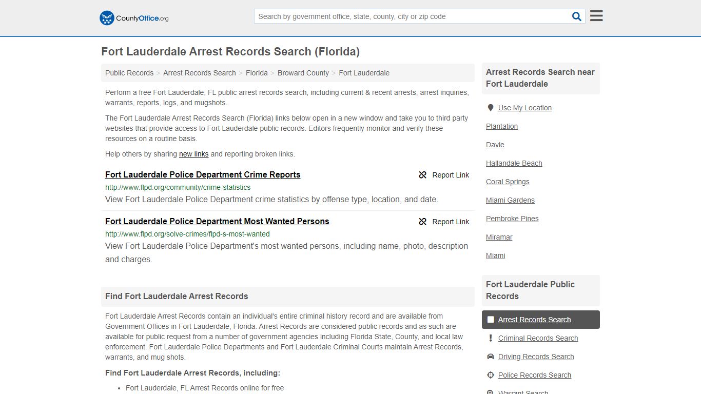 Arrest Records Search - Fort Lauderdale, FL (Arrests ...