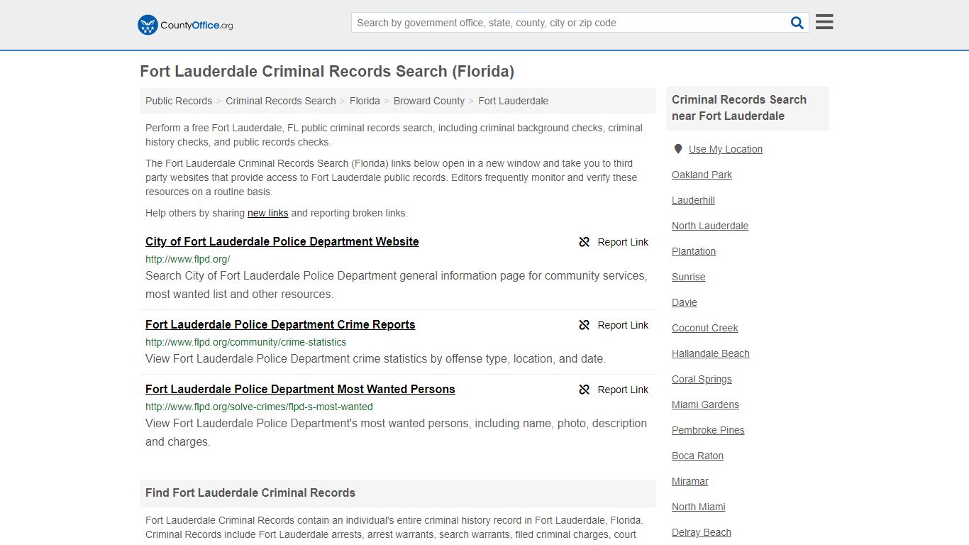 Criminal Records Search - Fort Lauderdale, FL (Arrests ...